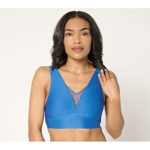 Gloria Vanderbilt Women's Bra Sz S Breezies Invisible Bonded Blue A691732